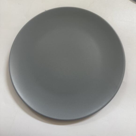 IKEA 12011 Matte Blue Gray Stoneware SET of 3 Salad Side Plates 7 3/4” HTF - Picture 4 of 10